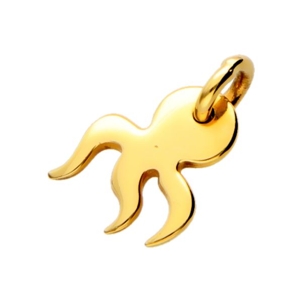 Polyp yellow gold pendant