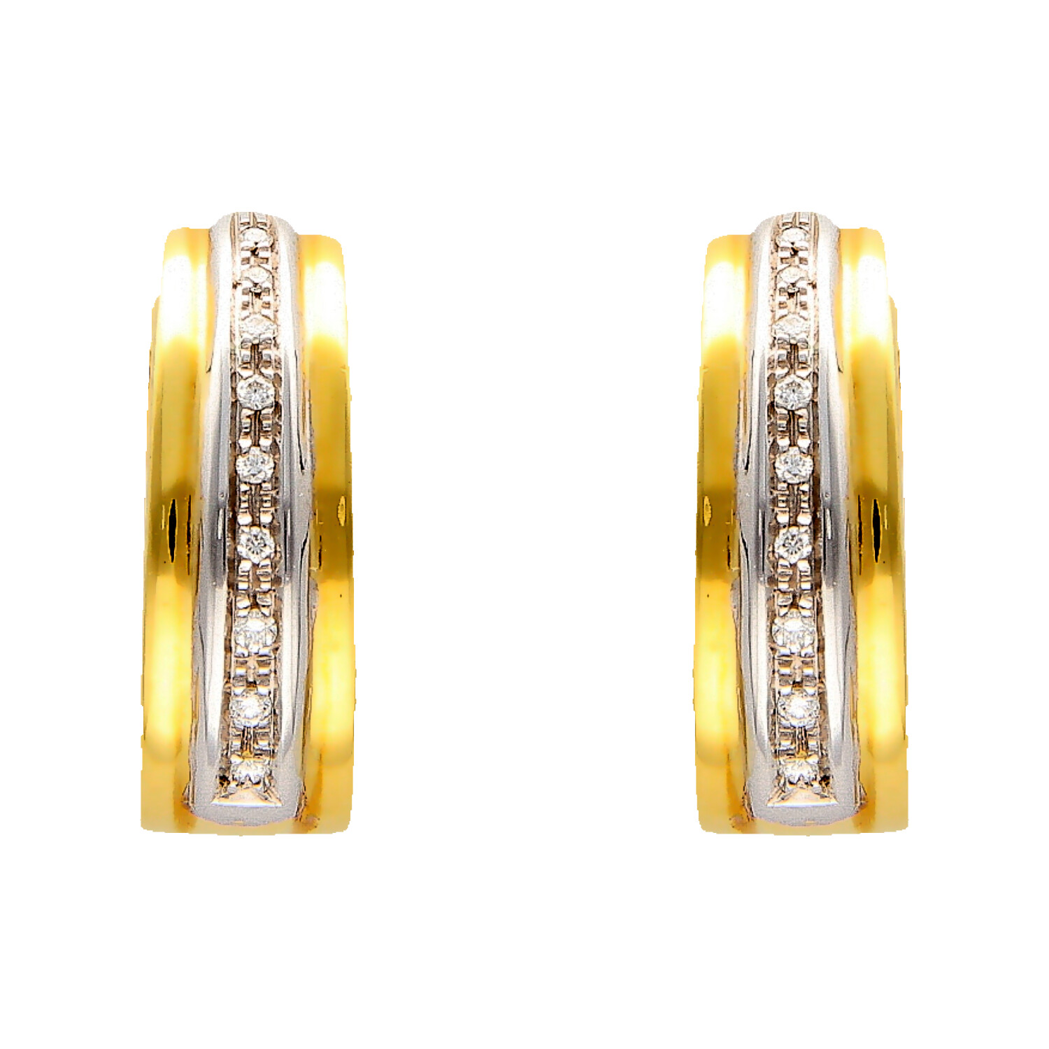 Orecchini oro giallo con diamante