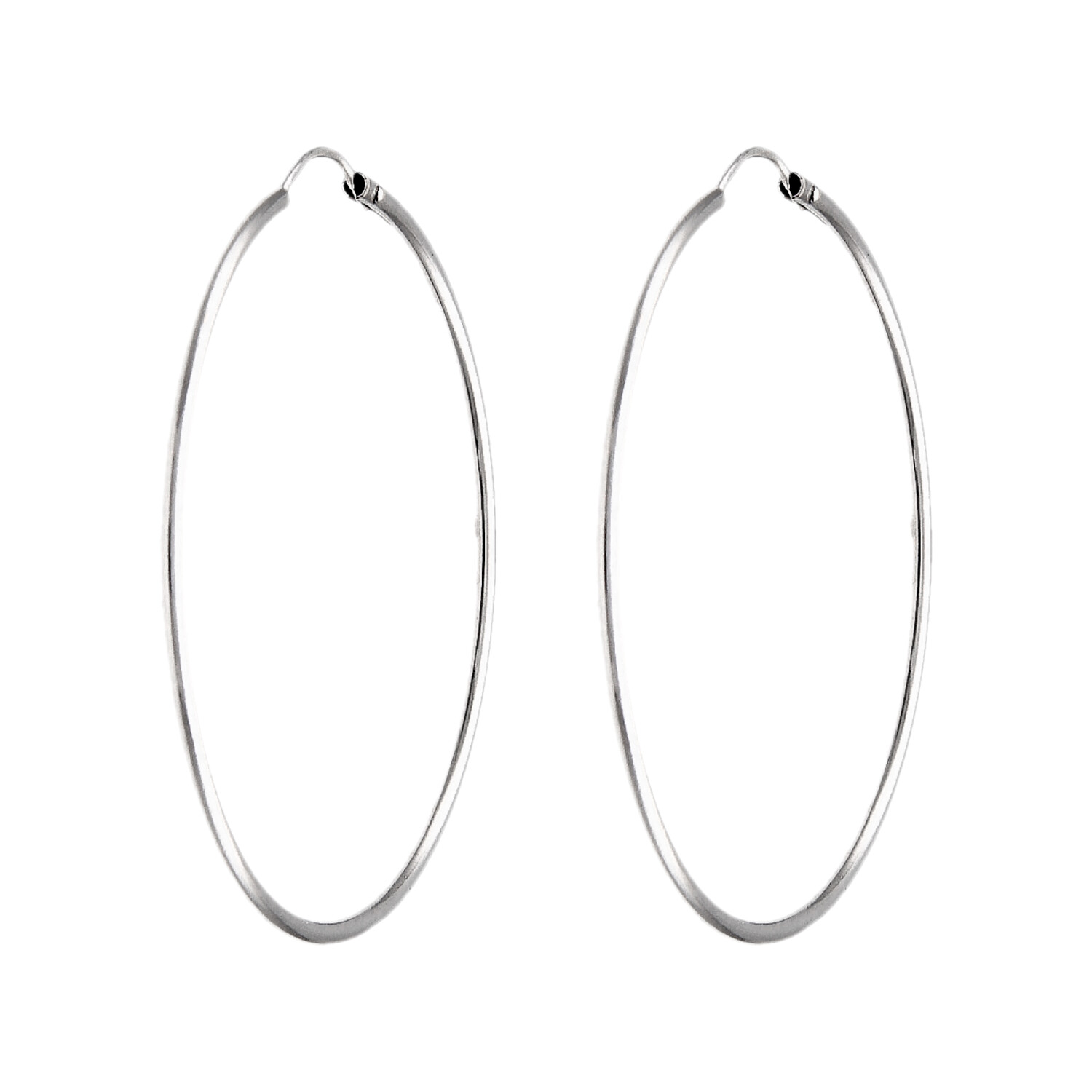 Orecchini cerchio oro bianco Ø 5 cm