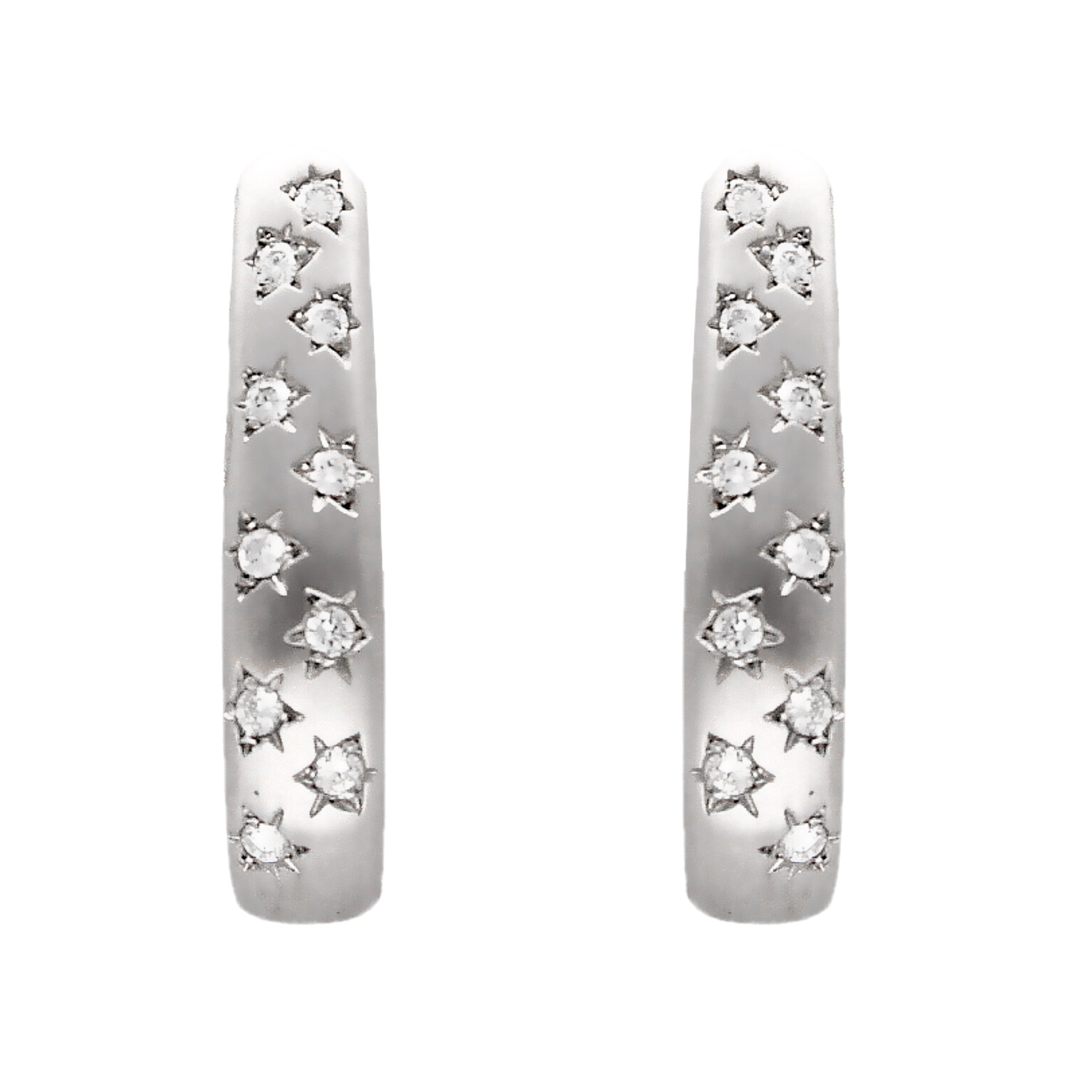 Weißgold Ohrringe mit Diamanten