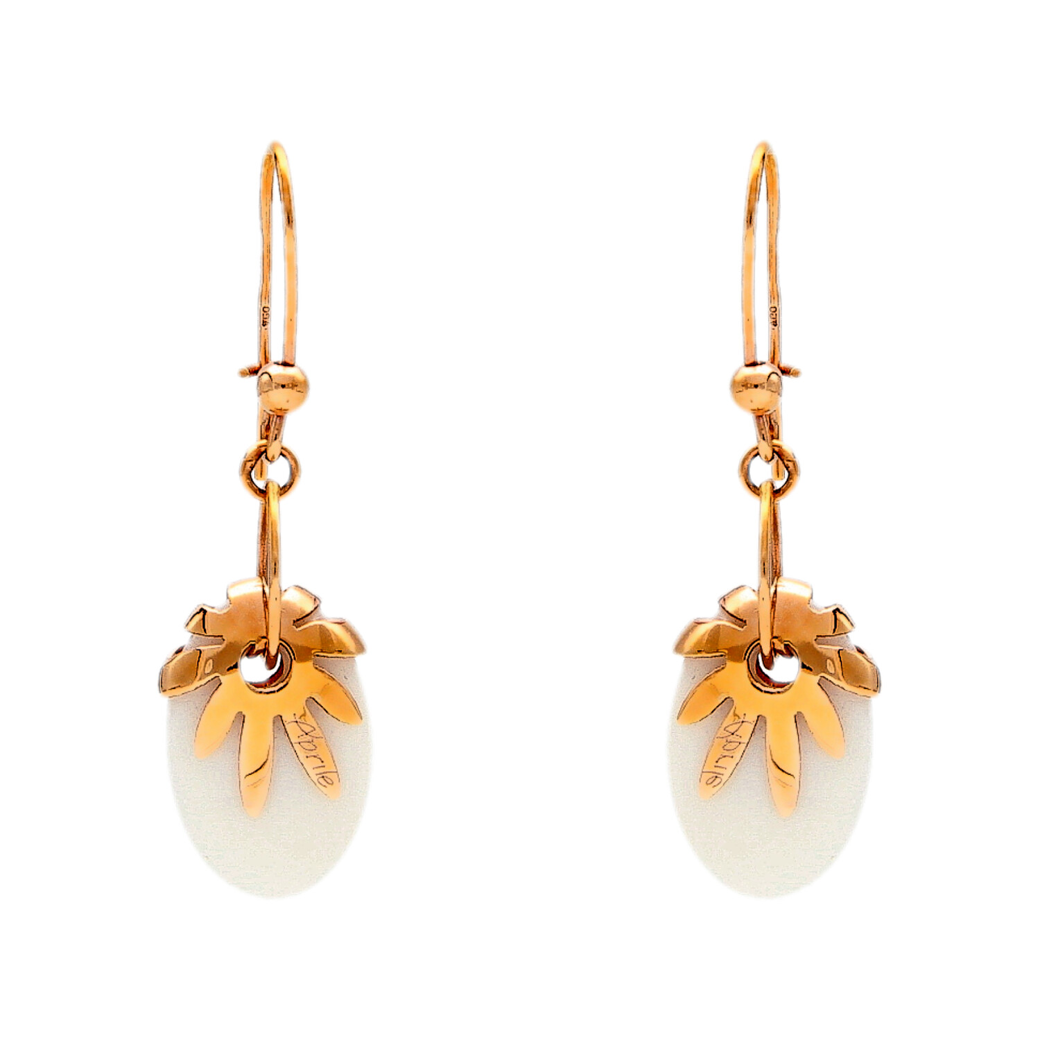 Orecchini oro rosa pendenti Aprile