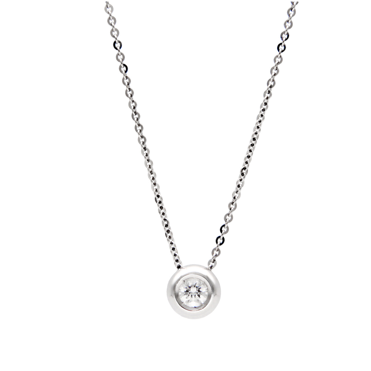 Weißgold Lichtpunkt-Anhänger mit Diamanti 0.45 ct