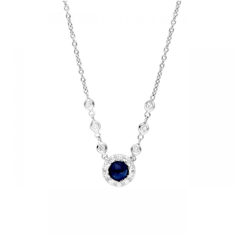 Necklacewhite gold and sapphire and diamonds