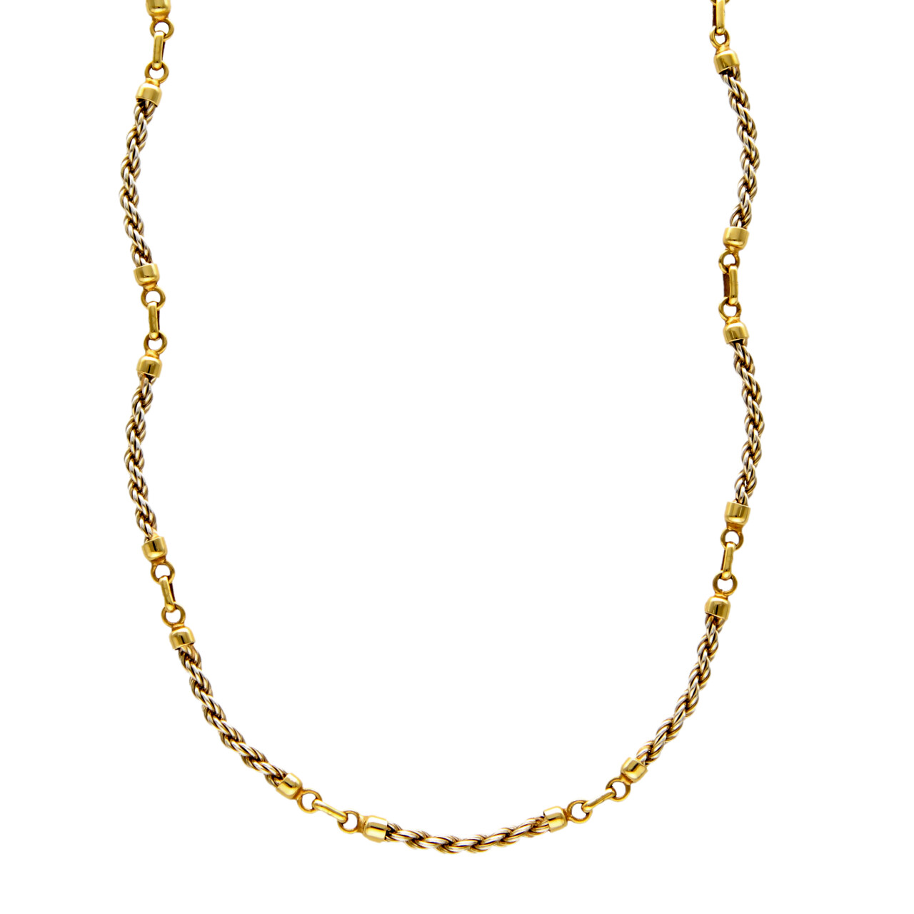 Gelb- und Weißgold Halskette