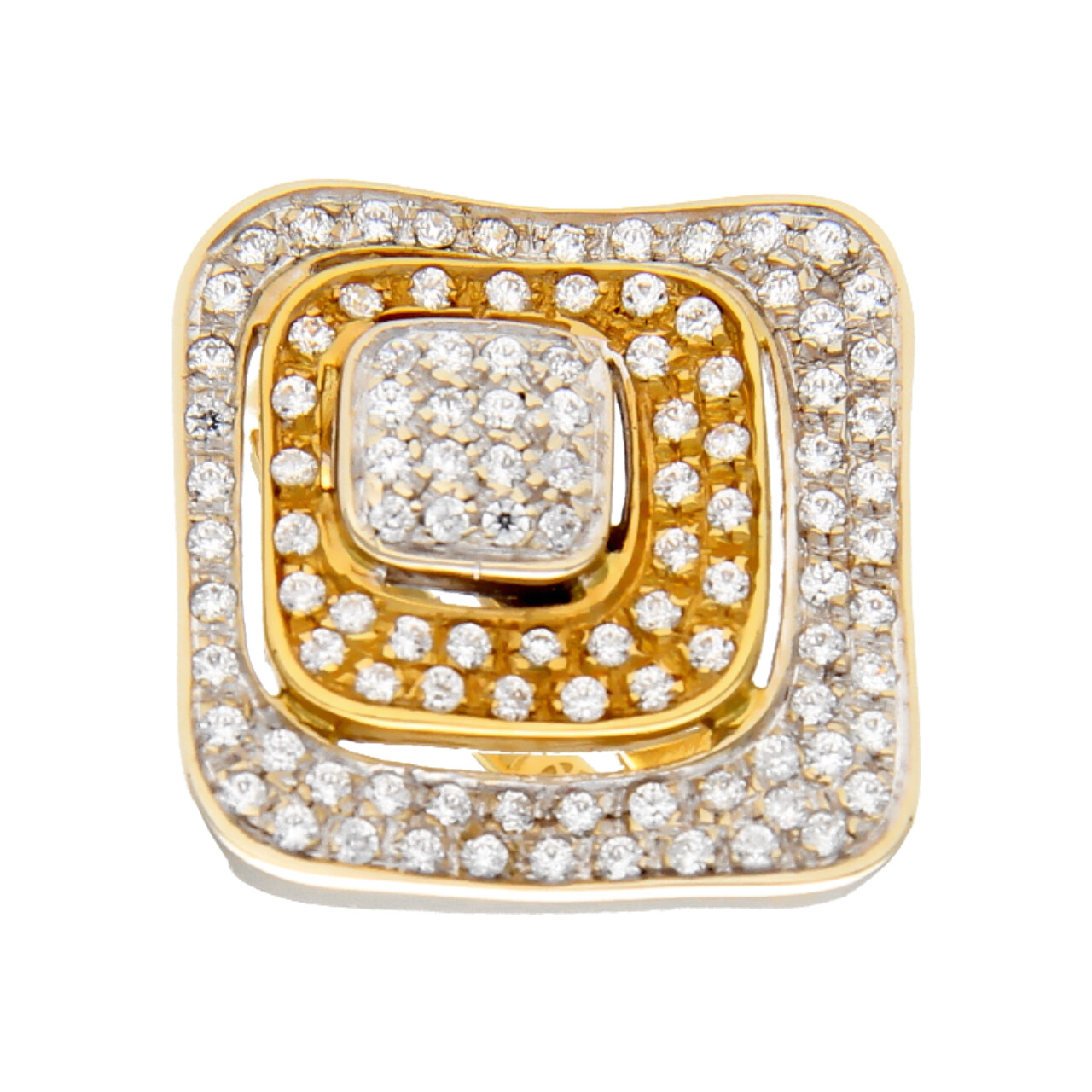 Anello due ori con zirconi