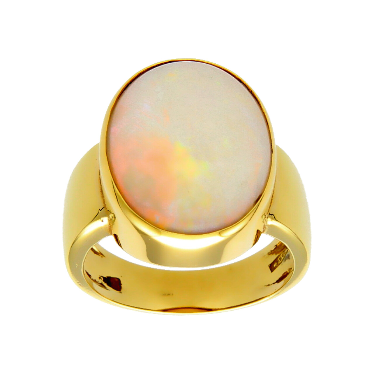 Anello oro giallo con Opale