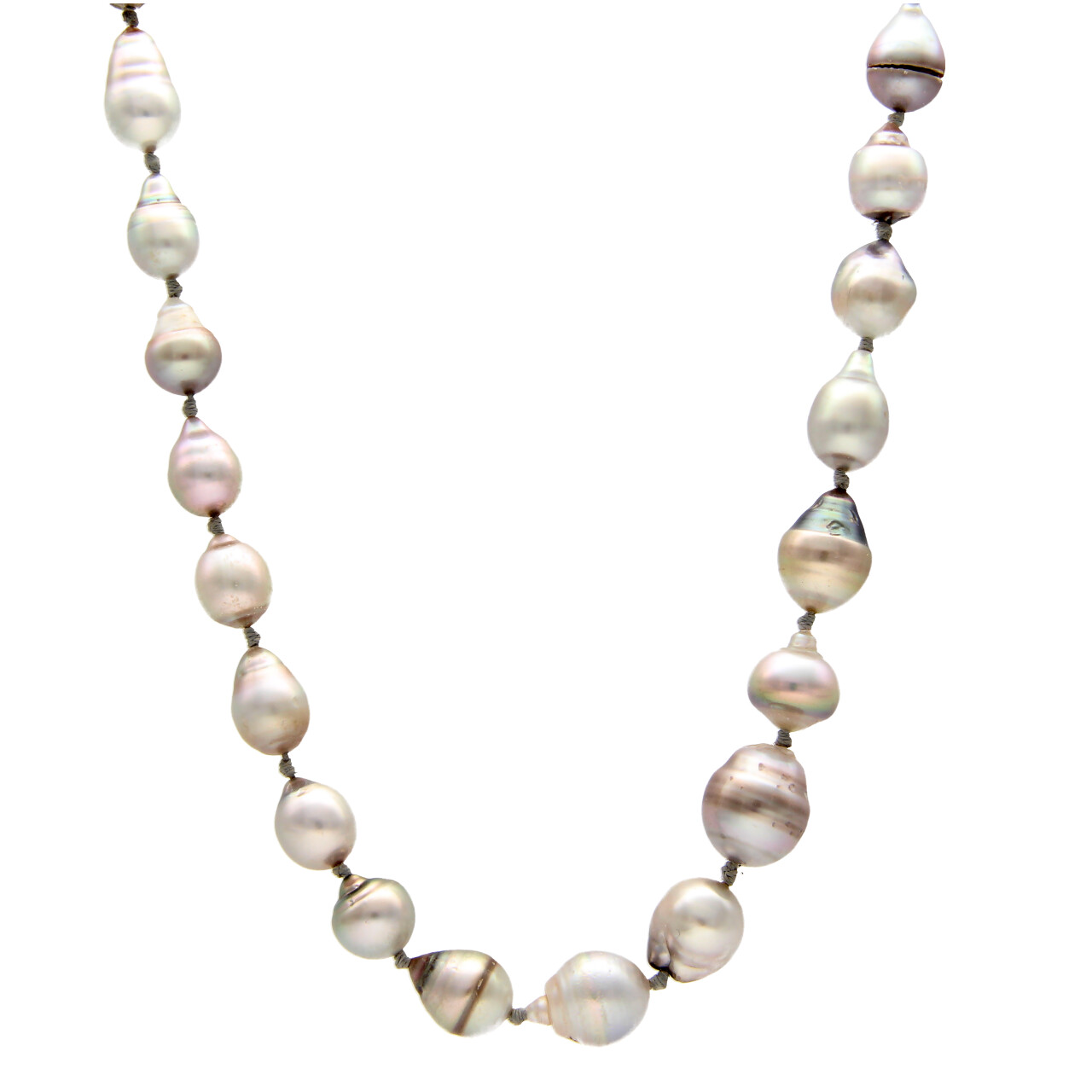 Natural Pearl Necklace with white gold clasp - Diamanti e Carati