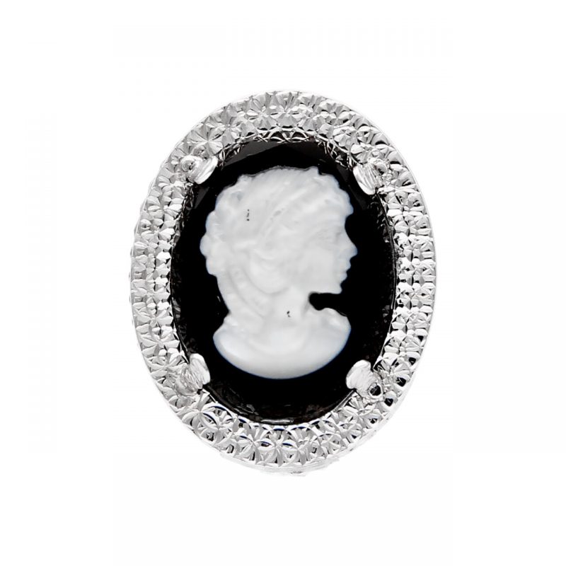Ring cameo white gold