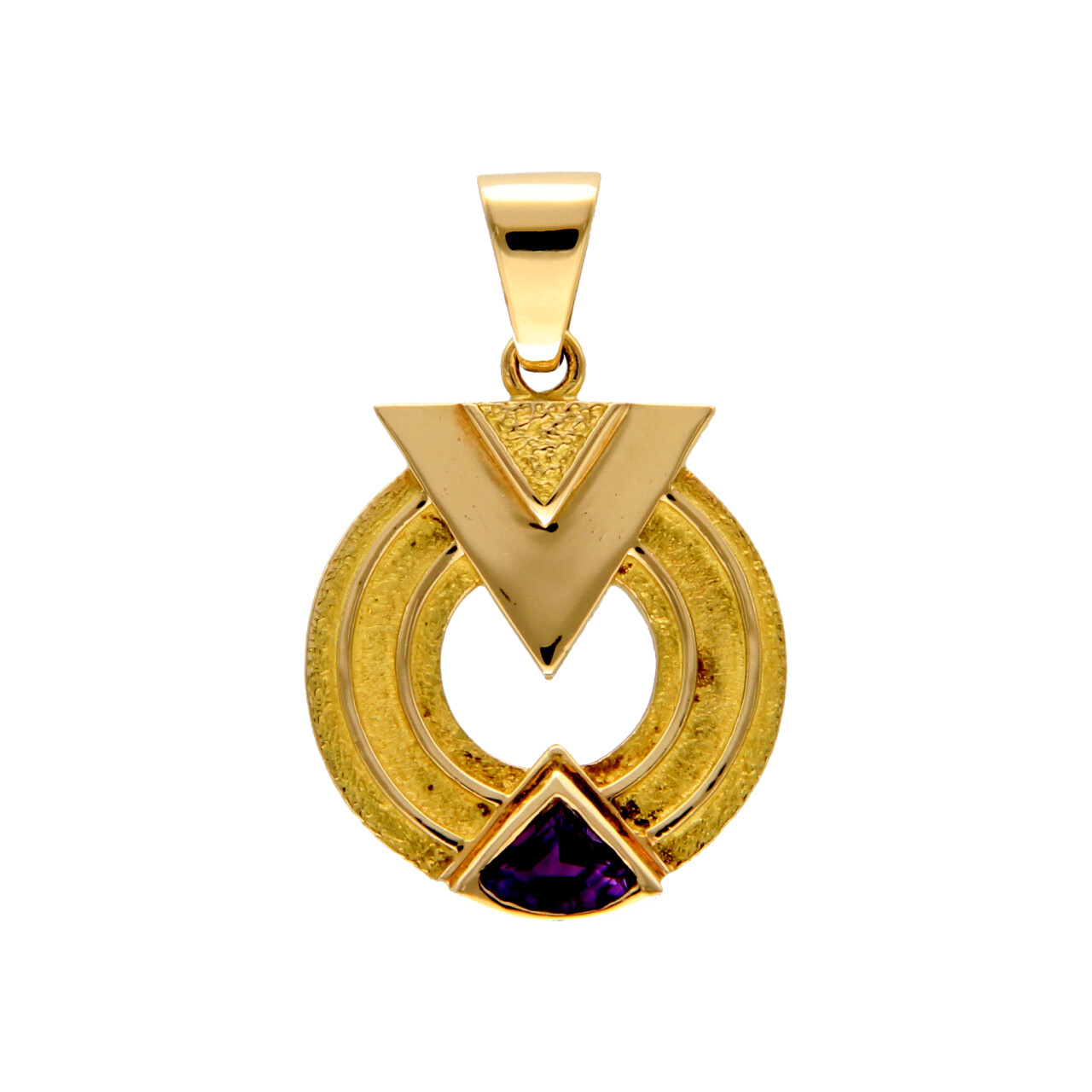 Anhänger aus Gelbgold mit Amethyst