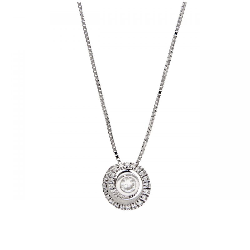Necklace Damiani white gold 0,40 ct