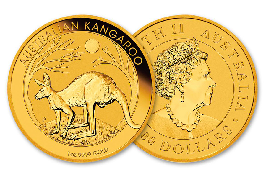 $100 Golden kangaroo Australia 1 Ounce