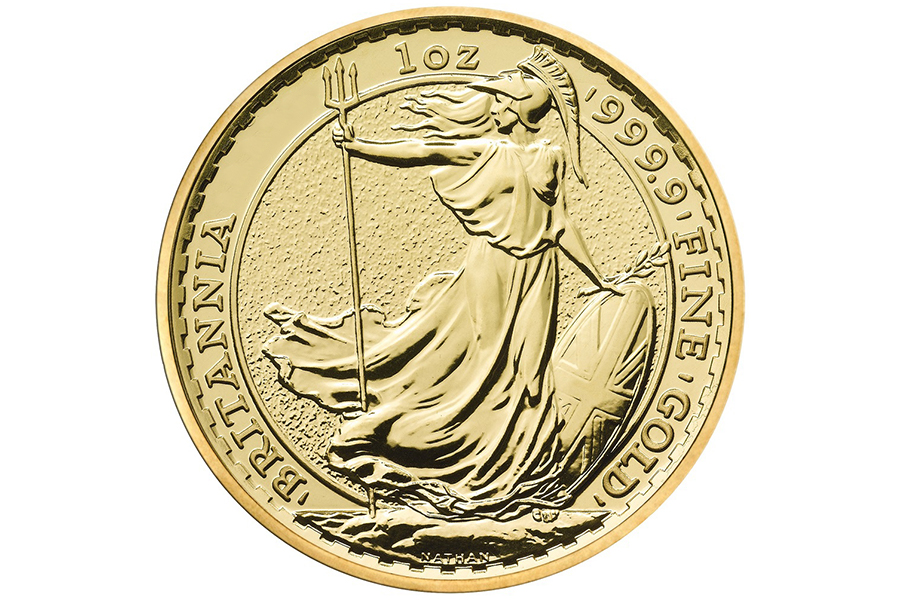 Año 2021 – £ 100 onza oro BRITANIA