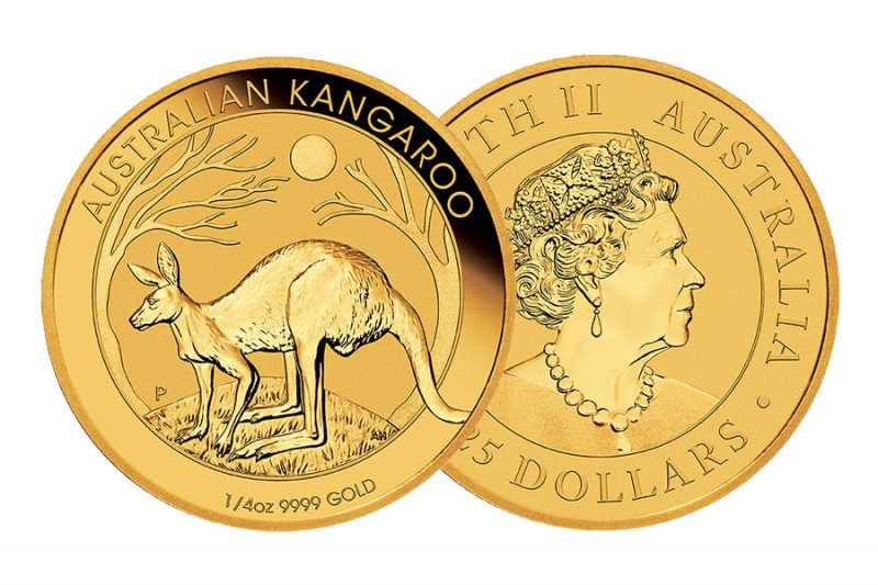 Mixed year Coin – $ 25 Golden kangaroo Australia 1/4 ounce Mixed year Coin – $ 25 Golden kangaroo Australia 1/4 ounce