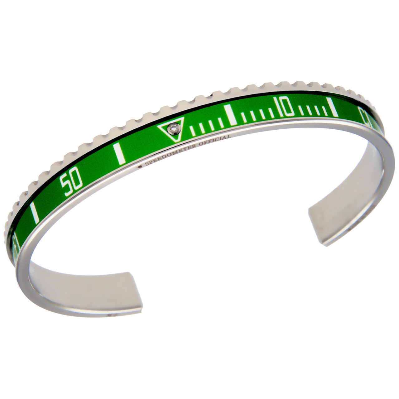 Steel ghiera green con diamante