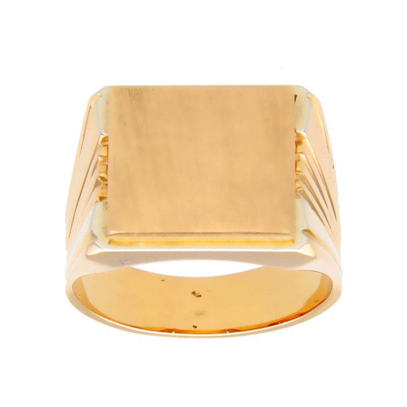Yellow gold ring for man