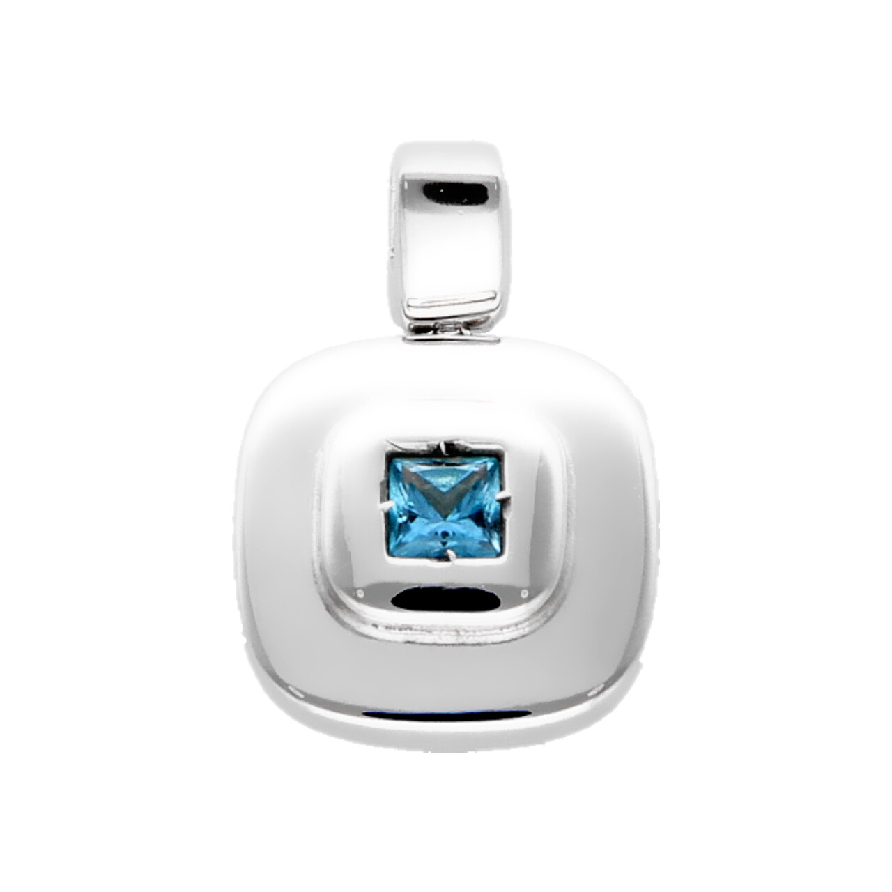 Anhänger aus Weißgold mit blauem Topas