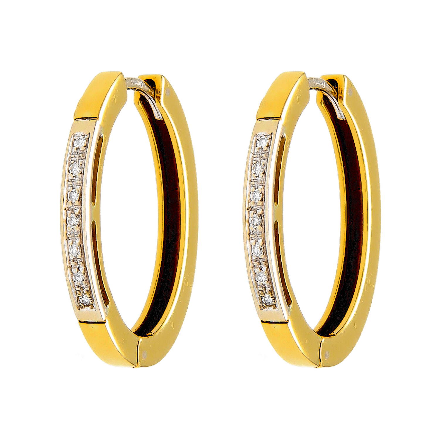 Orecchini Recarlo oro giallo e bianco con diamanti