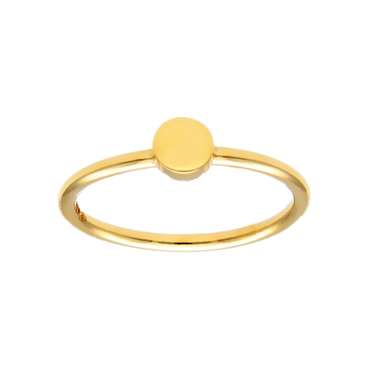 Anello con bottone oro giallo