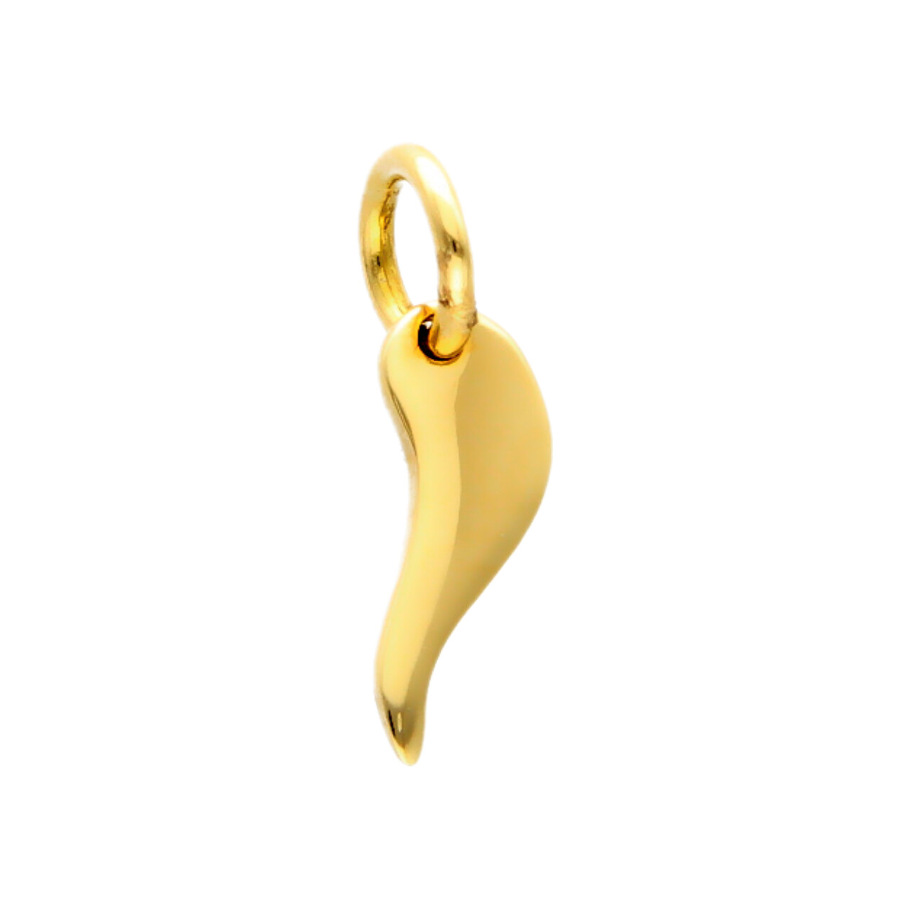 Colgante cuerno de la suerta oro amarillo