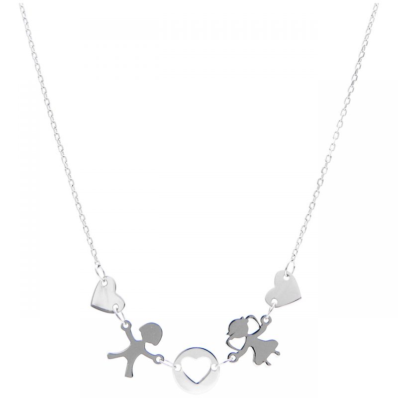 Family necklace white gold