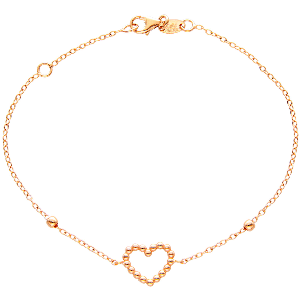 Bracciale con cuore oro rosa