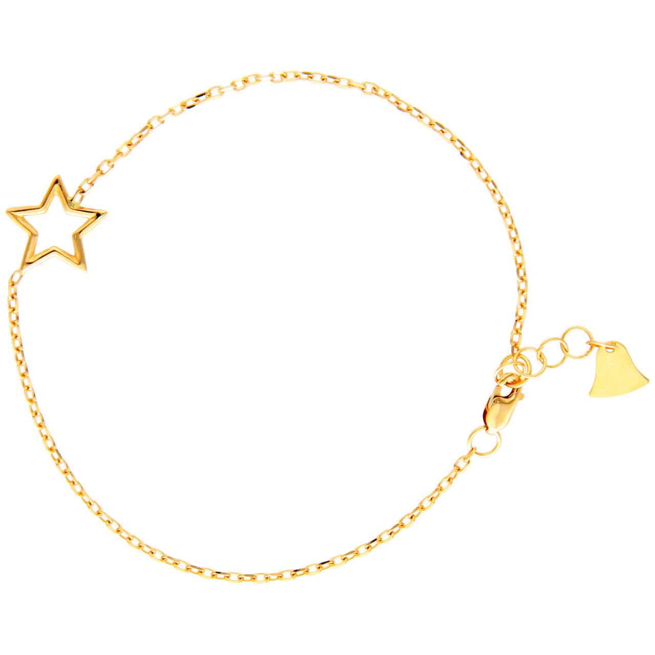 Pulsera oro amarillo con estrella