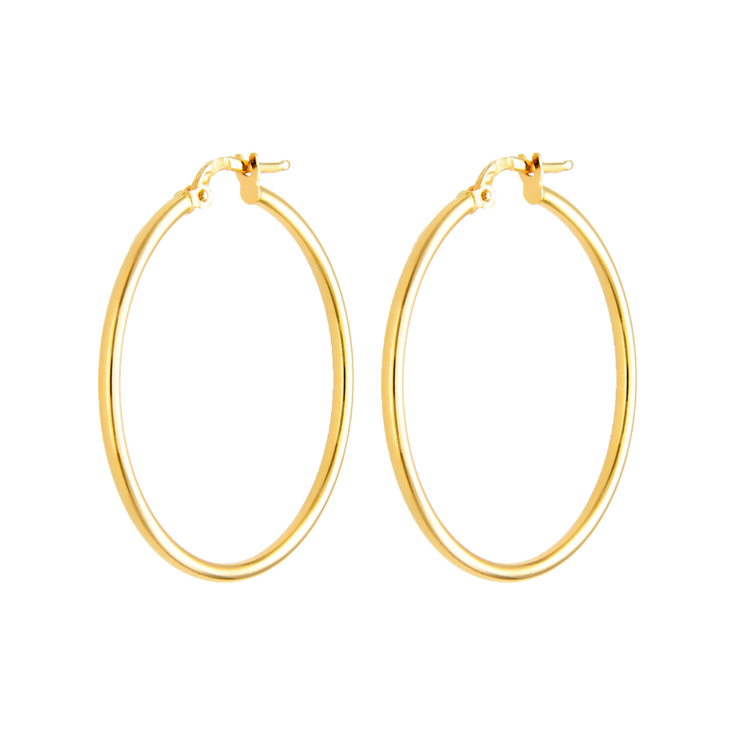 Kreis Ohrringe aus Gelbgold D30