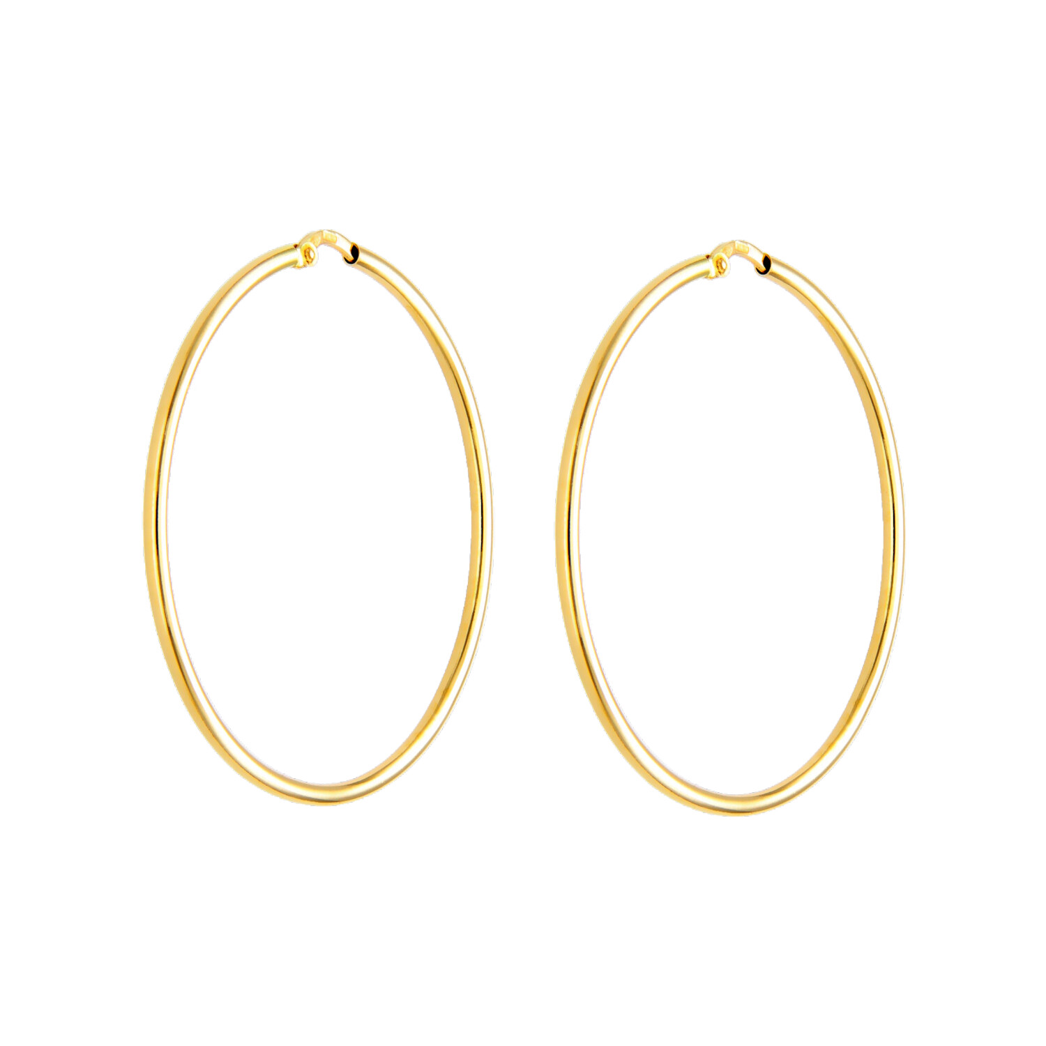 Kreis Ohrringe aus Gelbgold D40