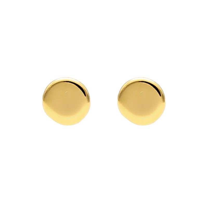 Yellow gold earrings button