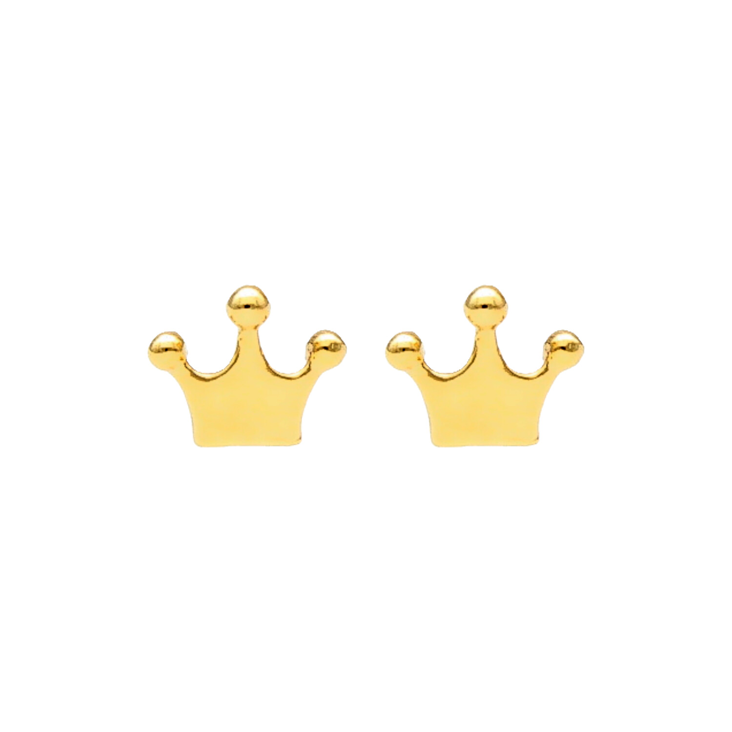 Krone Ohrringe aus Gelbgold