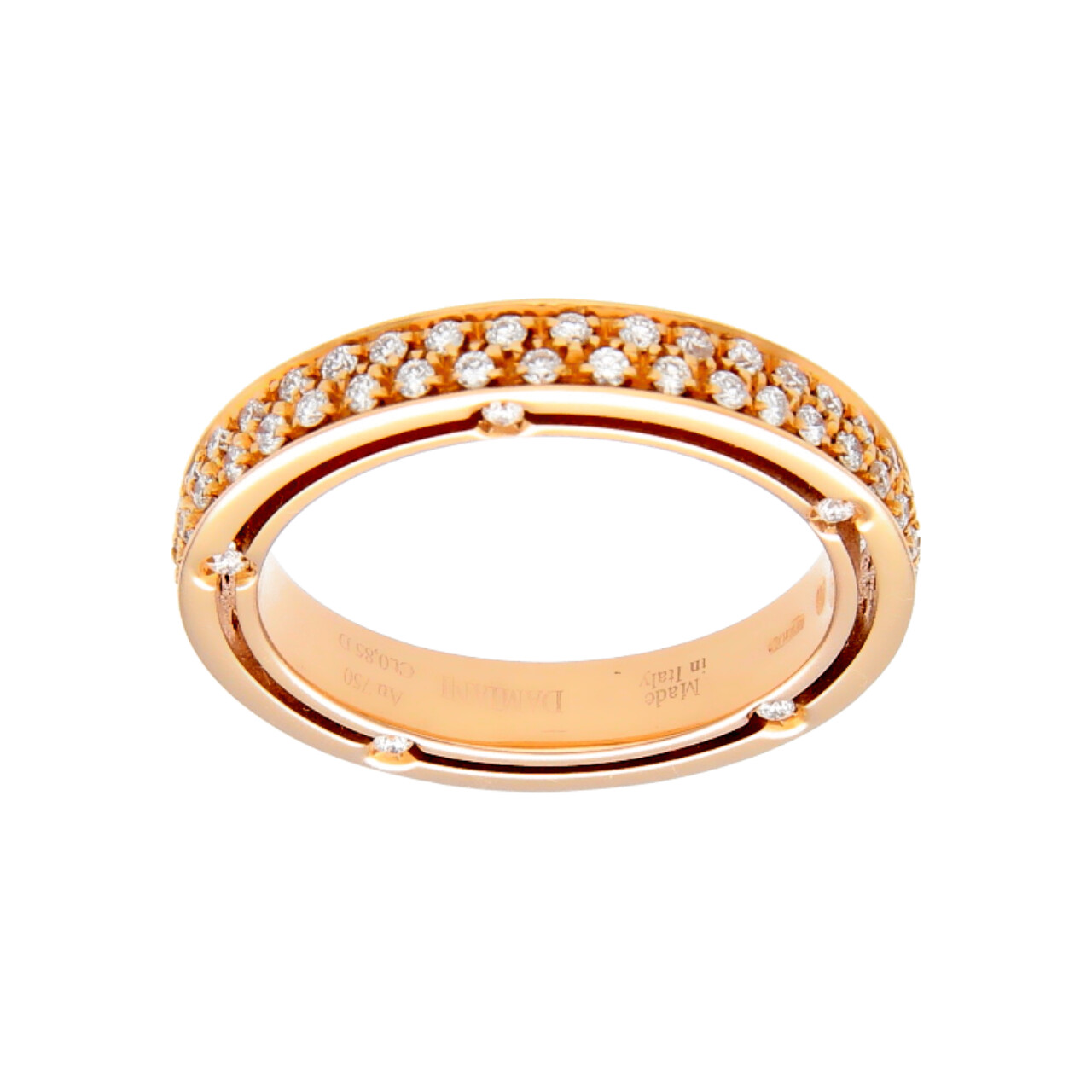 Damiani Rosègold Ring mit Diamanten 0,85 ct
