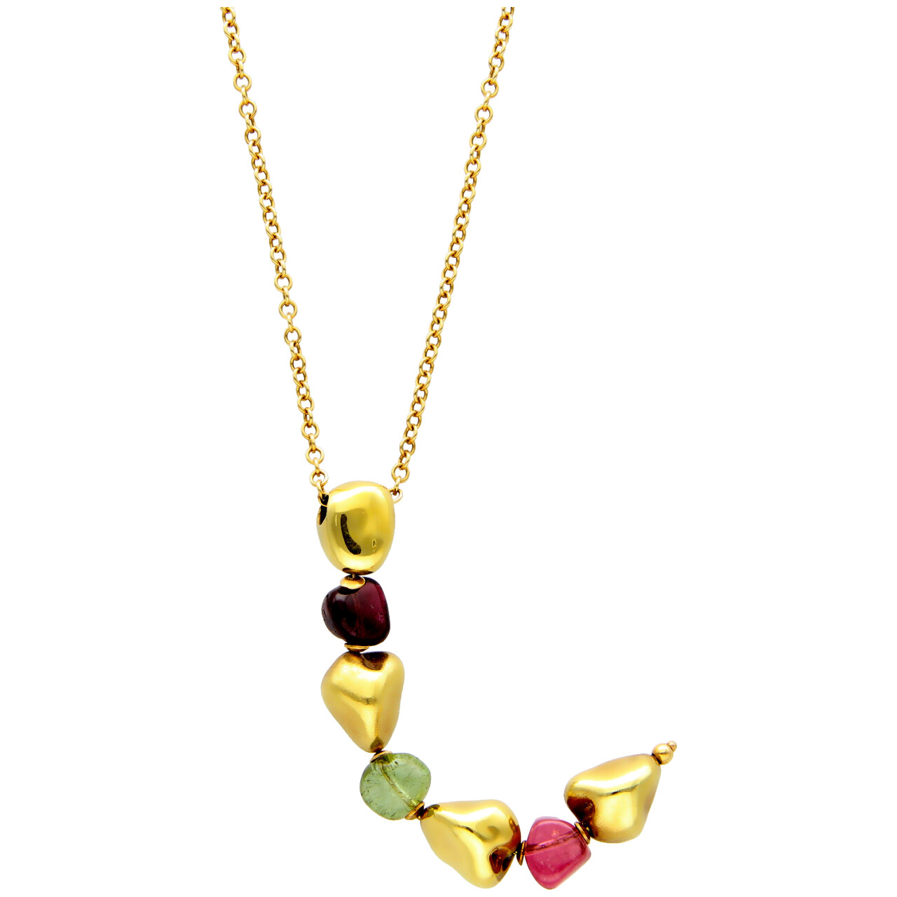Collana oro giallo con pendente pepite