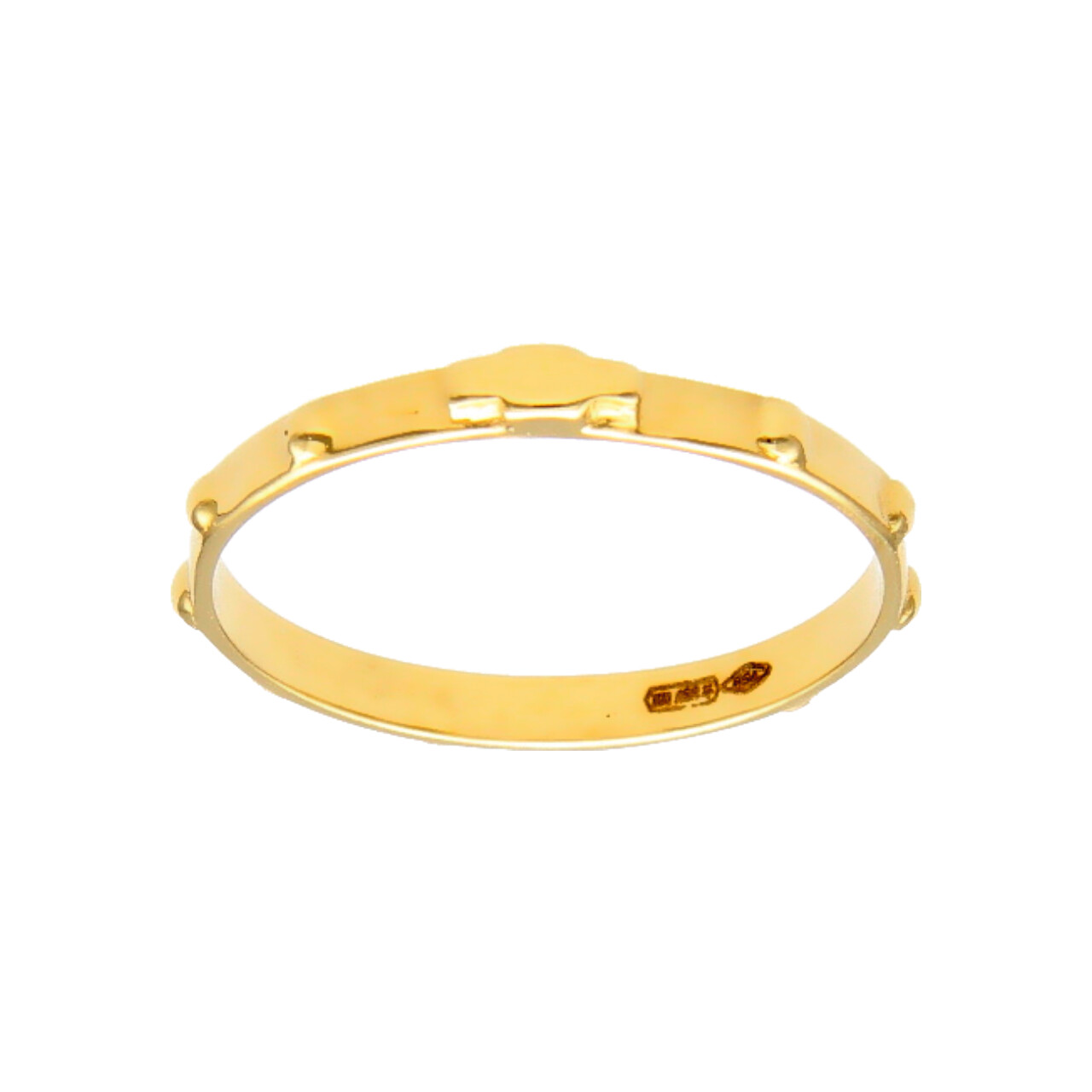 Fede Rosario oro giallo Uomo