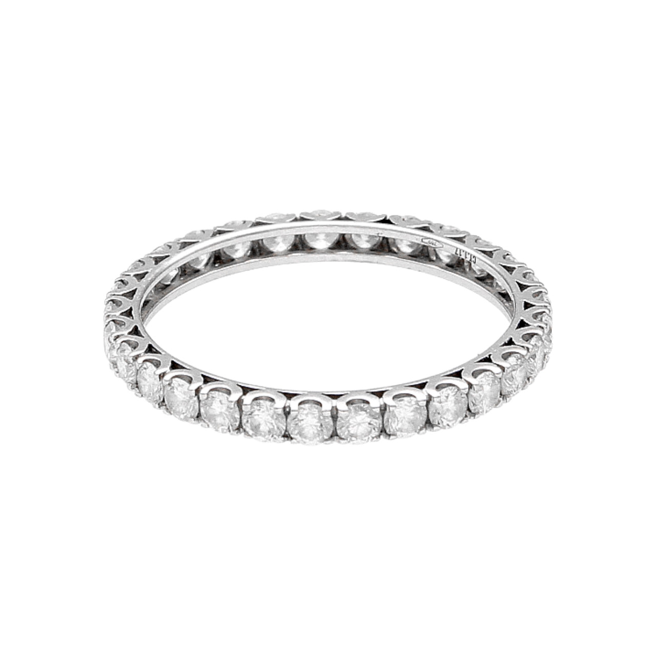Anello Eternity in oro bianco con Diamanti 1.17 ct VS1-G