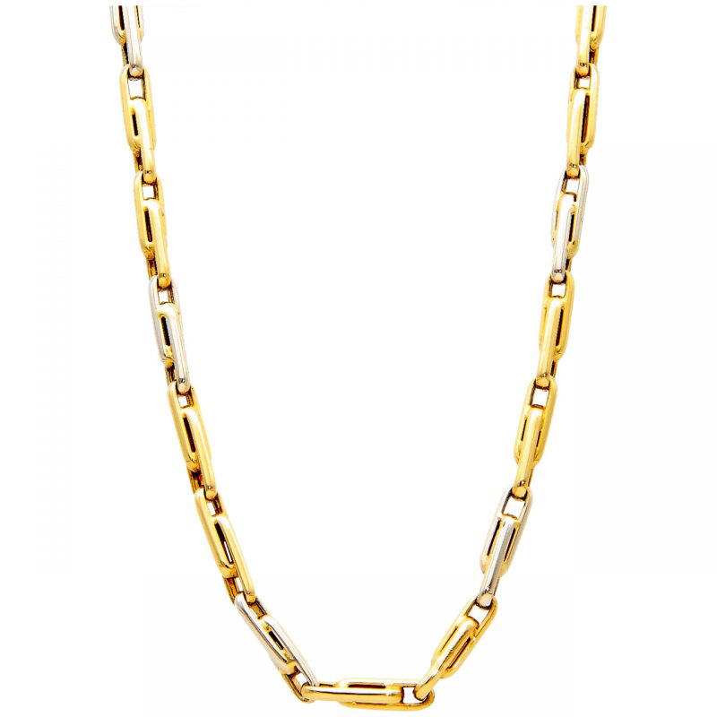 Necklace white and yellow gold