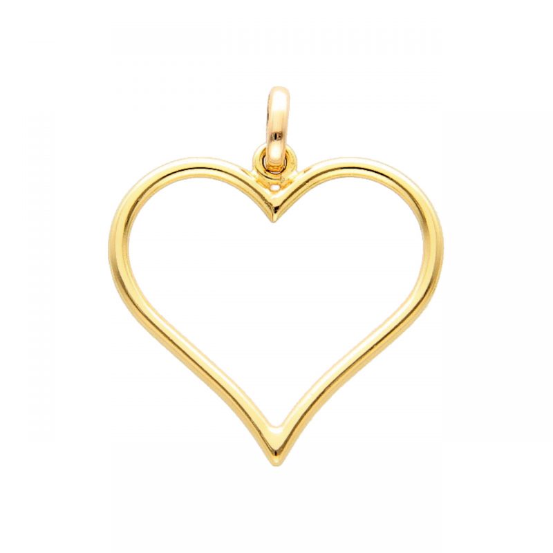 Heart pendant yellow gold