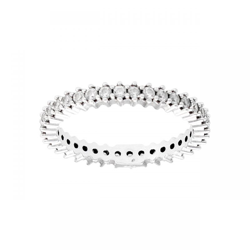 Eternity ring white gold with zircons