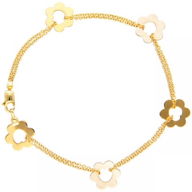 Bracelet white and yellow gold