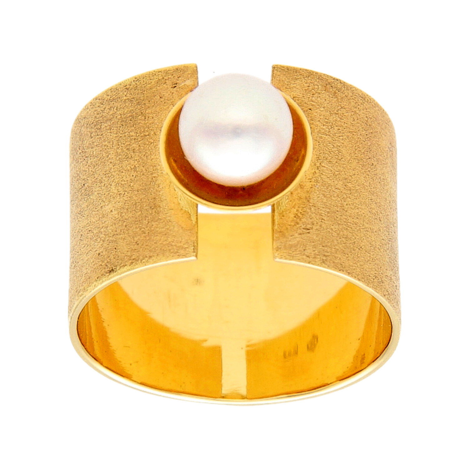 Anello oro giallo con Perla