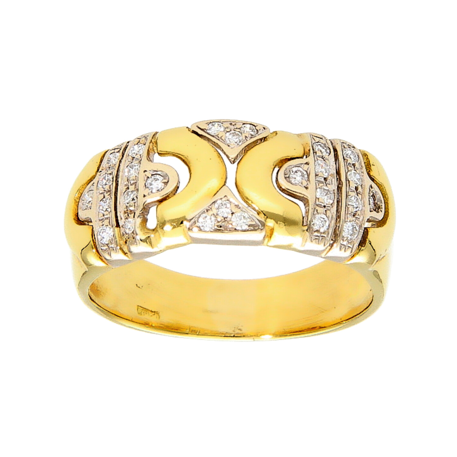 Gelbgold Ring mit Diamanten 0.27 ct.