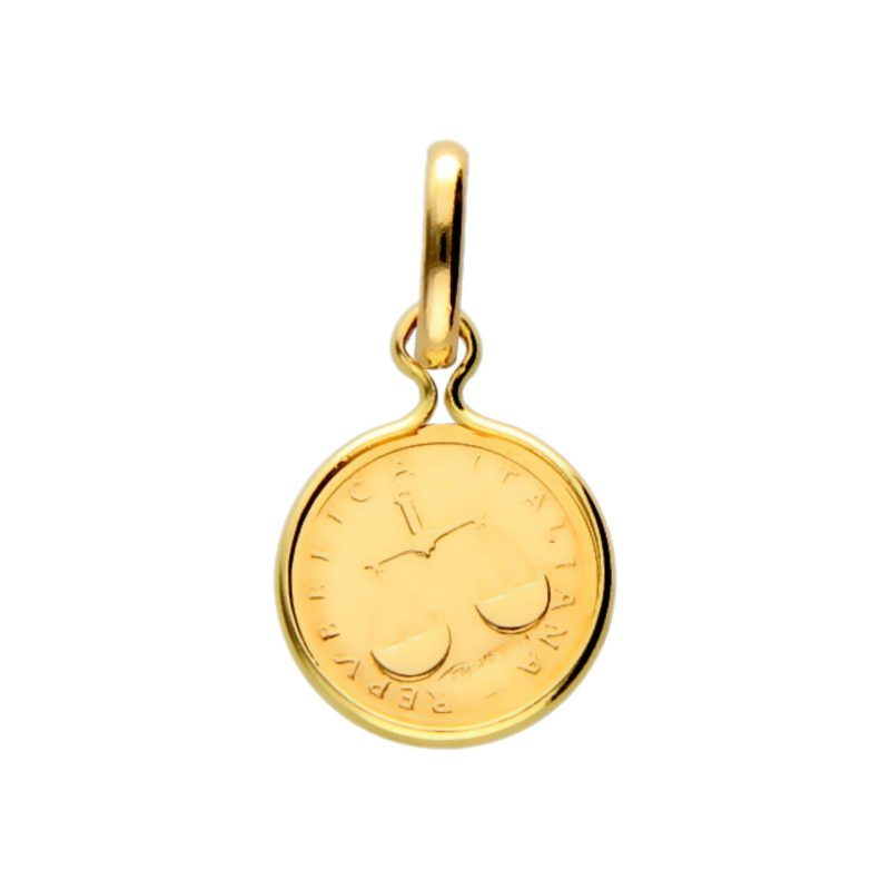 Yellow gold lucky pendant