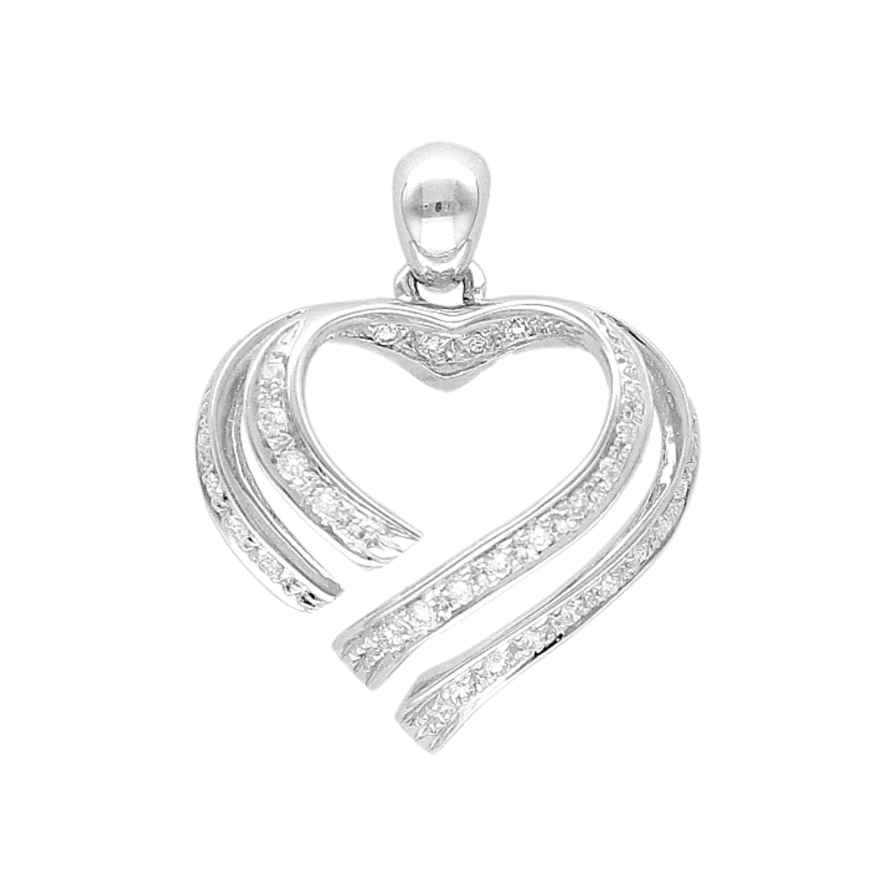 Weißgod Anhänger mit Diamanten. 0,21 ct