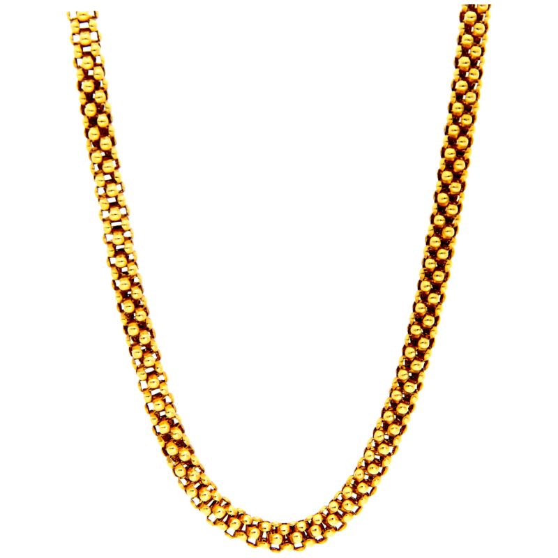 Necklace yellow and white gold