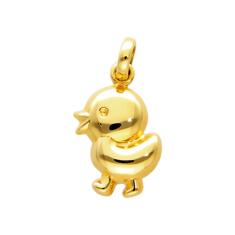 Yellow gold chick pendant