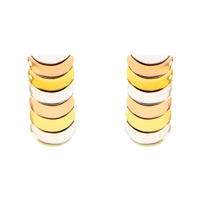 Three-color gold Chimento Earrings