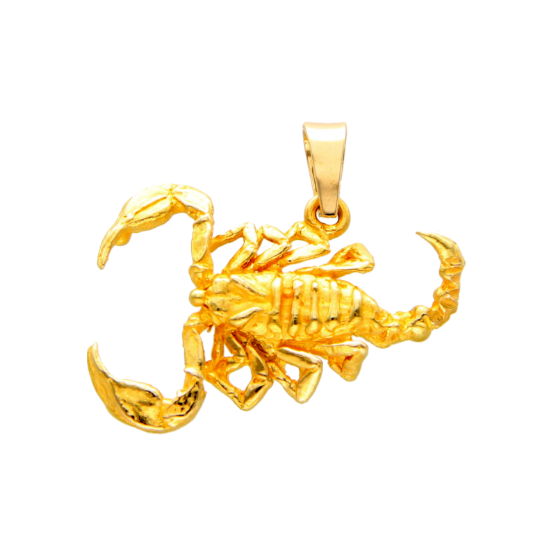 Ciondolo scorpione oro giallo artigianale