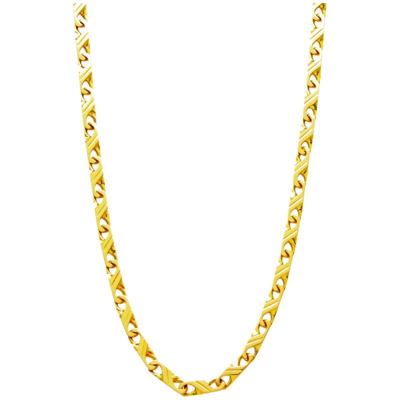 Yellow gold necklace 60 cm