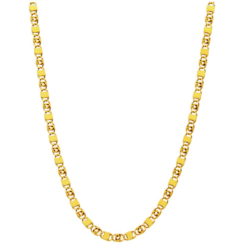 Yellow gold necklace 43cm