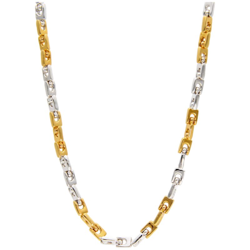 Fulkro Halskette aus Gelb- und Weißgold