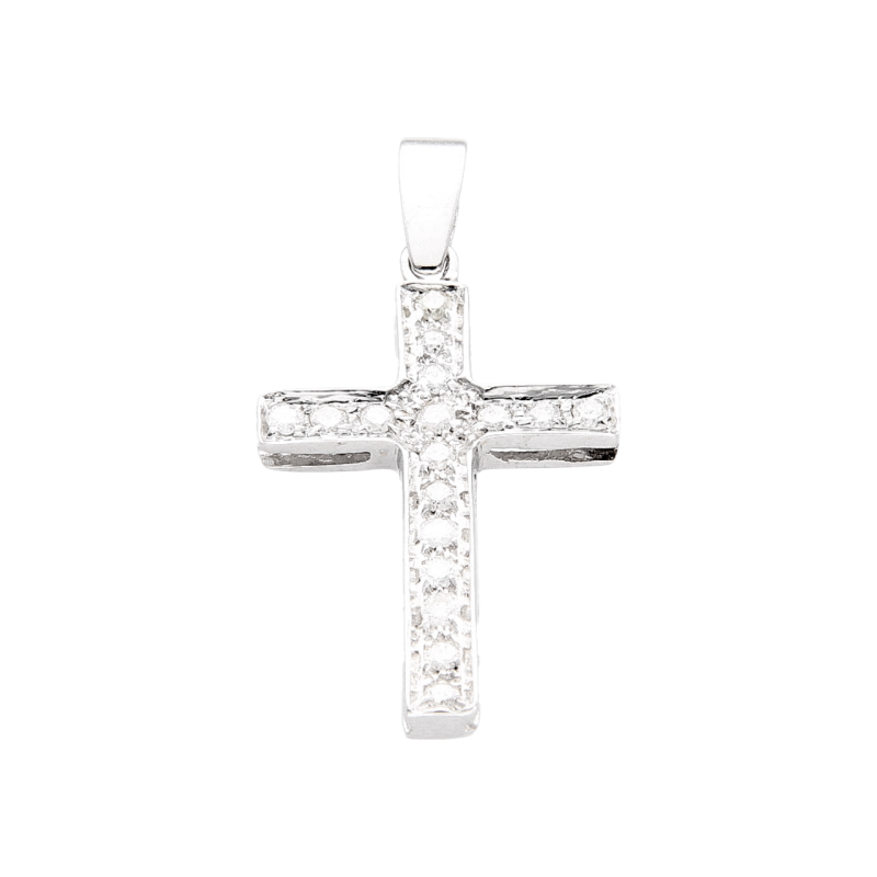 Cross pendant with diamonds ct 0.85 Clarity VVS1 Color G